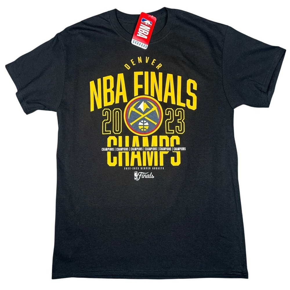 Denver Nuggets 2023 NBA Champions Shirt Men's M Fanatics NWT Black Official Tee
